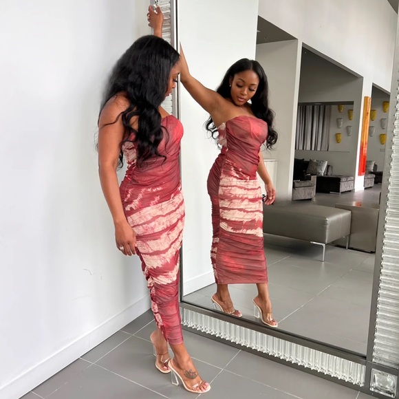 Zara Premium Midi Tulle Dres - Picture 2 of 16